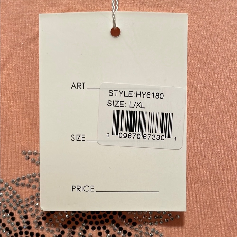 Dalia Collection Orange Graphic Embellished Tee - Picture 5 of 6